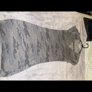 Short camo t-shirt dress